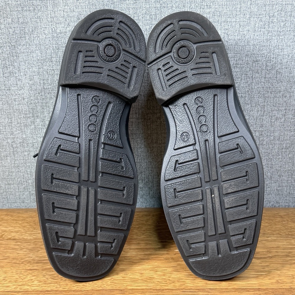 ECCO Helsinki Black Leather Oxford Dress Shoes Size 40 EU 6-6.5 US Excellent - Picture 11 of 11